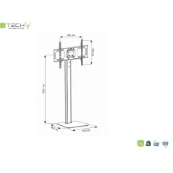 Stojak podłogowy Techly 32"-70", 50kg regulowany