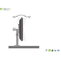 Uchwyt biurkowy Techly 13"-30", 15kg regulowany