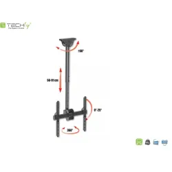 Uchwyt sufitowy Techly 32"-55", 50kg regulowany