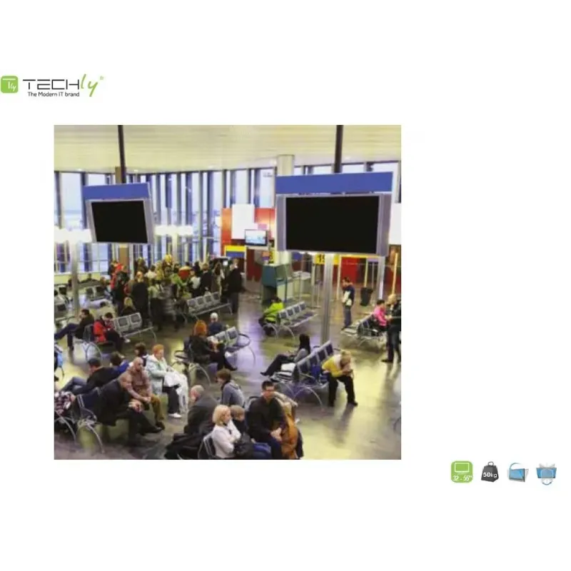 Uchwyt sufitowy Techly 32"-55", 50kg regulowany