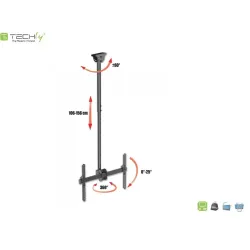 Uchwyt sufitowy Techly 37"-70", 50kg regulowany