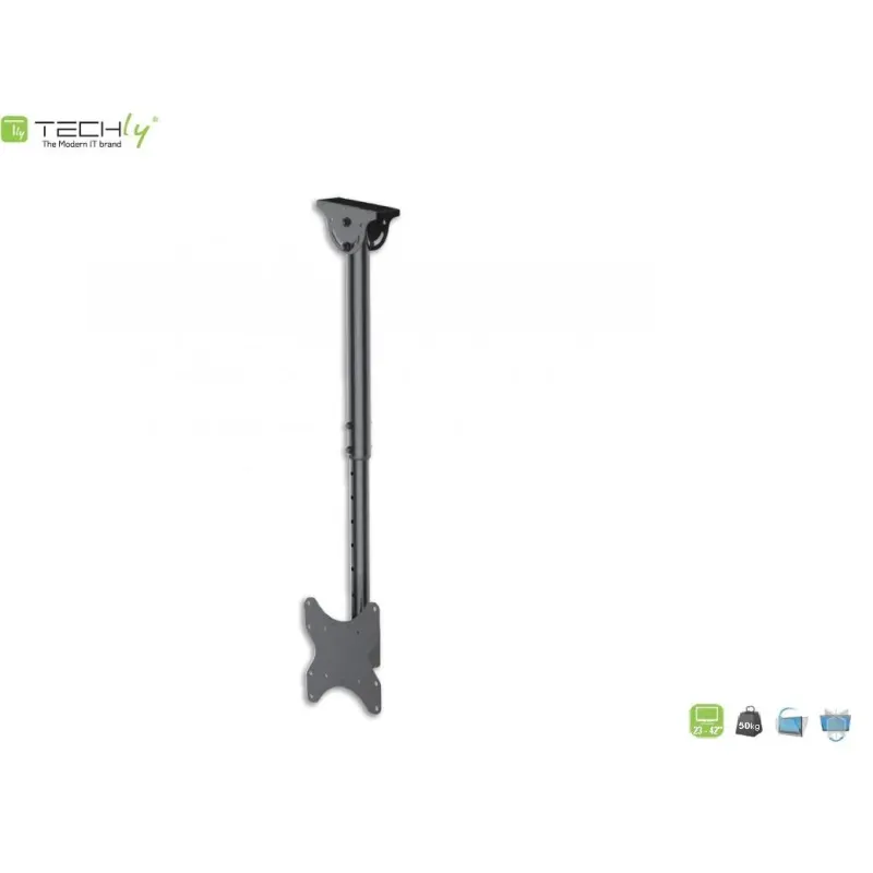Uchwyt sufitowy Techly 23"-42", 50kg regulowany