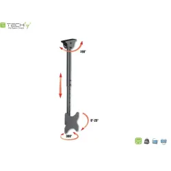 Uchwyt sufitowy Techly 23"-42", 50kg regulowany
