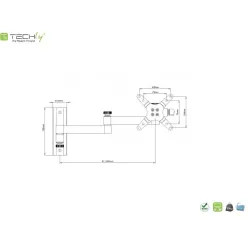Uchwyt ścienny Techly 13"-30", 15kg obrotowy