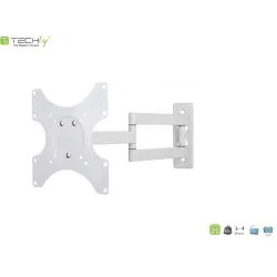 Uchwyt ścienny Techly LCD/LED 19"-37" 25kg, obrotowy,biały