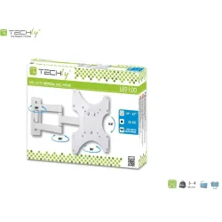 Uchwyt ścienny Techly LCD/LED 19"-37" 25kg, obrotowy,biały