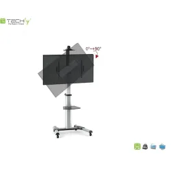 Stojak mobilny Techly 37"-70", 50kg regulowany, z półką