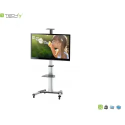 Stojak mobilny Techly 37"-70", 50kg regulowany, z półką