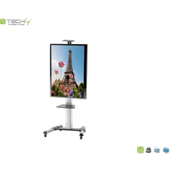 Stojak mobilny Techly 37"-70", 50kg regulowany, z półką