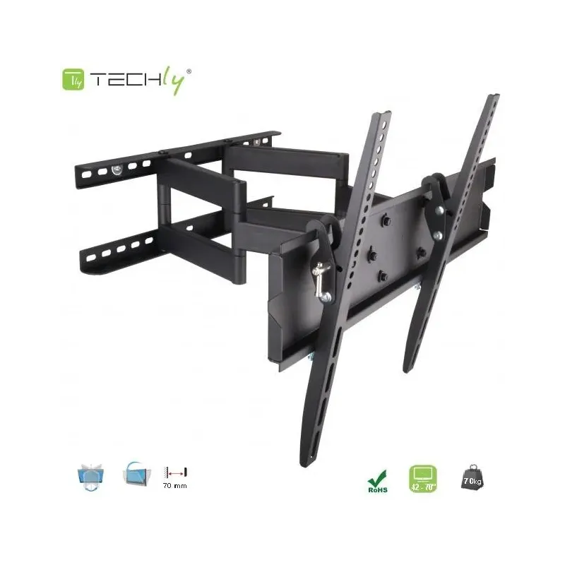 Uchwyt ścienny Techly 42"-70", 70kg obrotowy