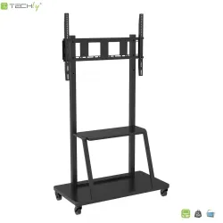 Stojak mobilny Techly 55"-100", 150kg z półką | PartsPC.pl