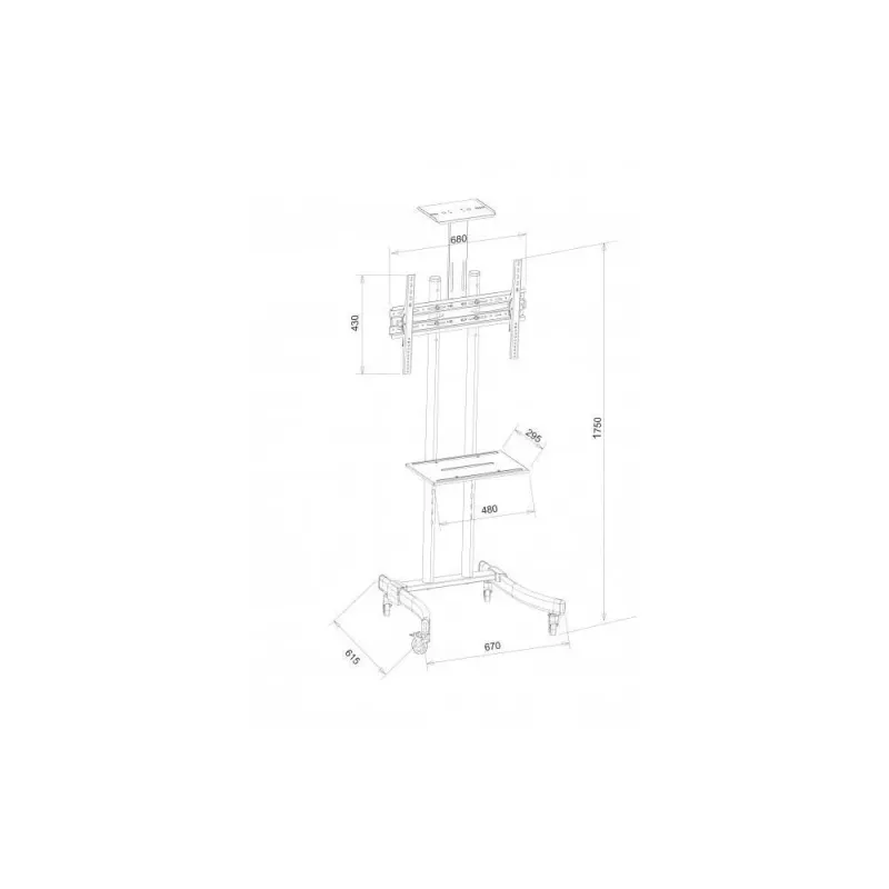 Stojak mobilny Techly 32"-70" 40kg regulowany