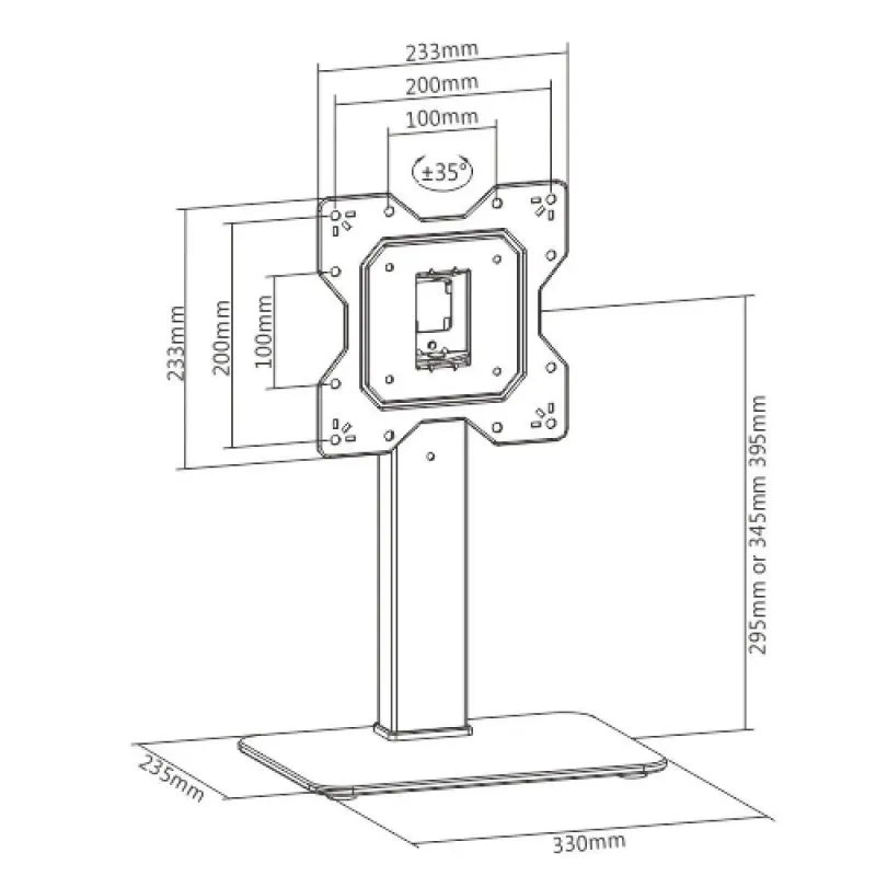 Stojak / Podstawka LCD/LED Techly 23"-43", 40kg regulowany