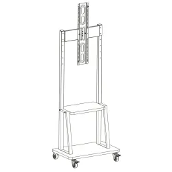 Stojak mobilny Techly 32''-70'', 70 kg, półka AV, PIVOT