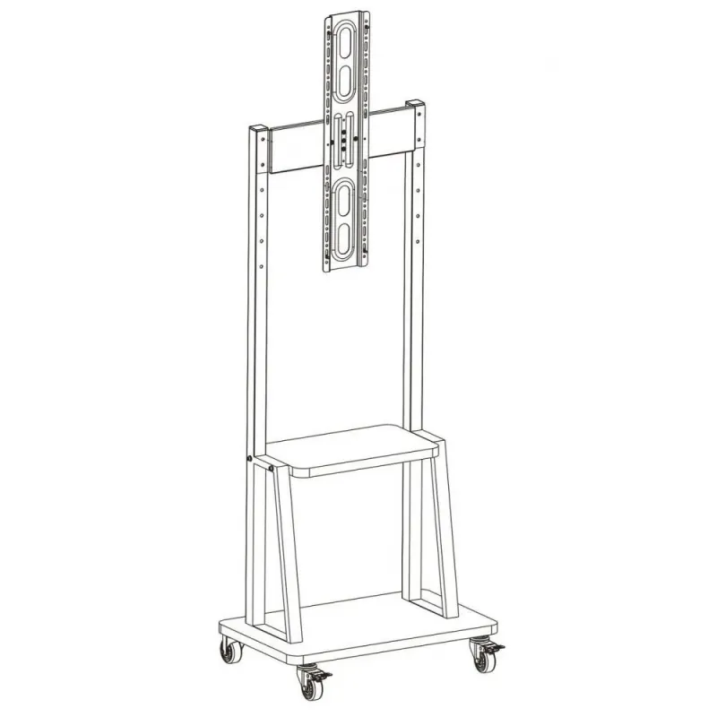 Stojak mobilny Techly 32''-70'', 70 kg, półka AV, PIVOT
