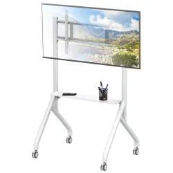 Stojak mobilny Techly TV 65-100" do 100kg regulowany półka AV