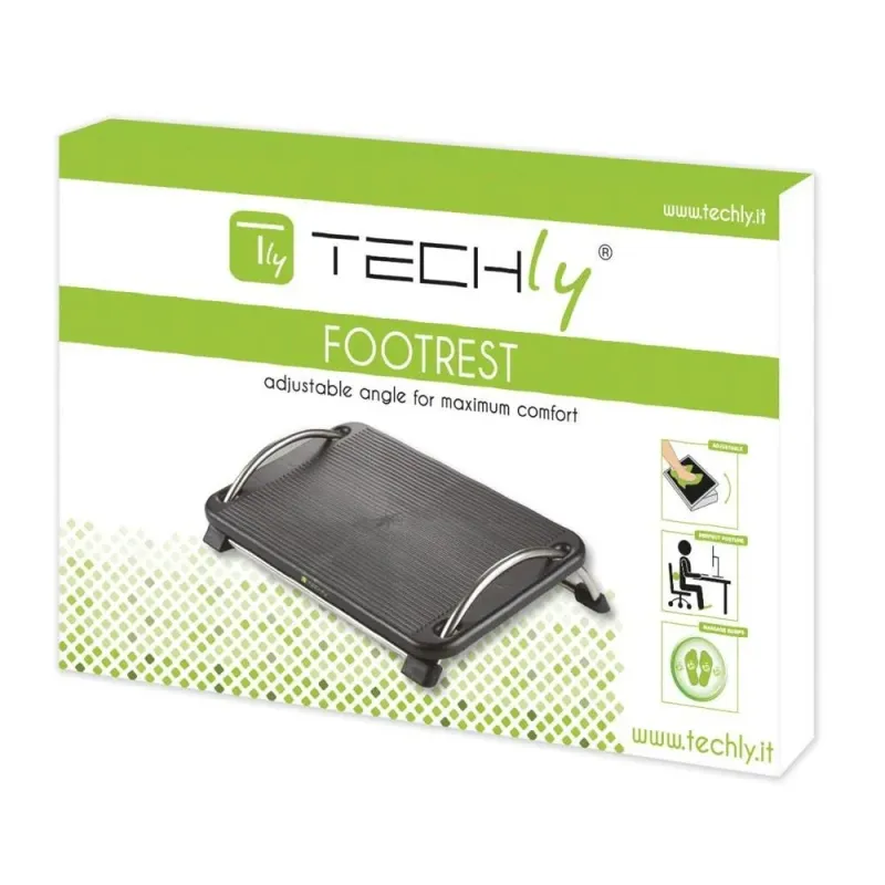 Podnóżek ergonomiczny Techly z regulacją kąta pochylenia