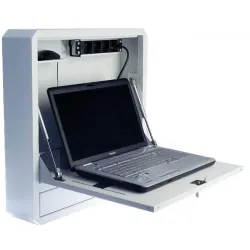 Szafka przeciw kradzieżowa Techly do notebooka (do 19") ścienna, biała