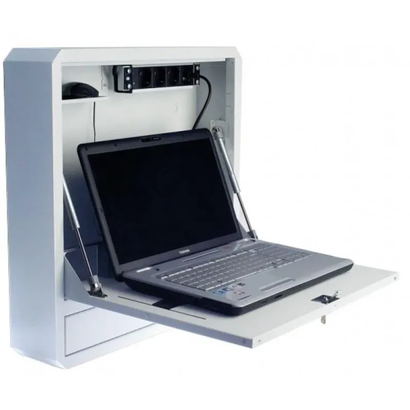 Szafka przeciw kradzieżowa Techly do notebooka (do 19") ścienna, biała