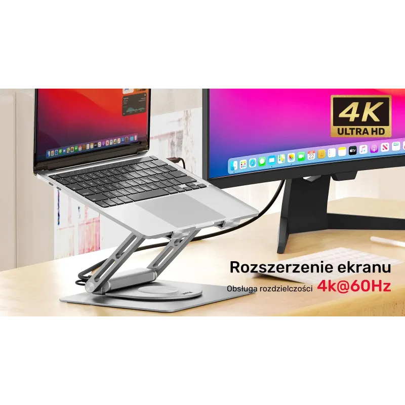 Podstawka pod laptop UNITEK D1109A HUB USB-C, HDMI, 4K, PD 1… | PartsPC.pl