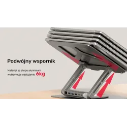 Podstawka pod laptop UNITEK D1109A HUB USB-C, HDMI, 4K, PD 100W