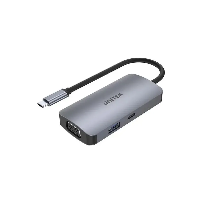 Hub USB-C Unitek D1051A 1x USB 3.1, VGA, 2x HDMI, PD | PartsPC.pl