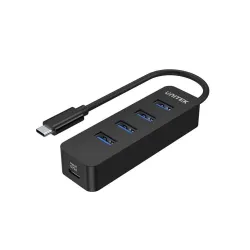 HUB USB-C Unitek H1117B 4xUSB-A 3.1, aktywny, 10W | PartsPC.pl