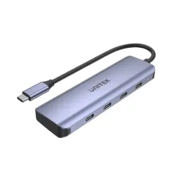 Hub USB-C Unitek H1107K, 3.1, 4 x USB-C, 5 Gbps | PartsPC.pl