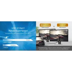 Hub USB-C Unitek D1019B 3.1 8w1, Power Delivery 100W | PartsPC.pl