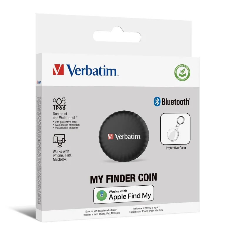 Lokalizator Verbatim My Finder Coin MYFC-01B Bluetooth NFC do Apple czarny
