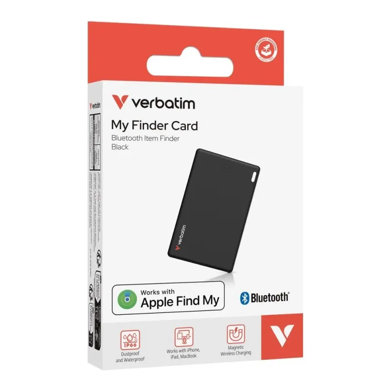 Lokalizator Verbatim My Finder Card MYFCR-01B Bluetooth NFC do Apple czarny