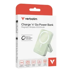 Powerbank Verbatim Charge 'n' Go Magnetic Wireless with Stand 10000mAh