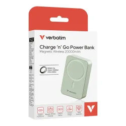 Powerbank Verbatim Charge 'n' Go Essentials Magnetic Wireless 20000mAh