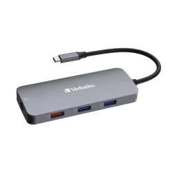 Hub USB Verbatim Multi Port CMH-09: 2xUSB-C 3.1, 1xUSB-A 3.1, 2xUSB-A 3.0,