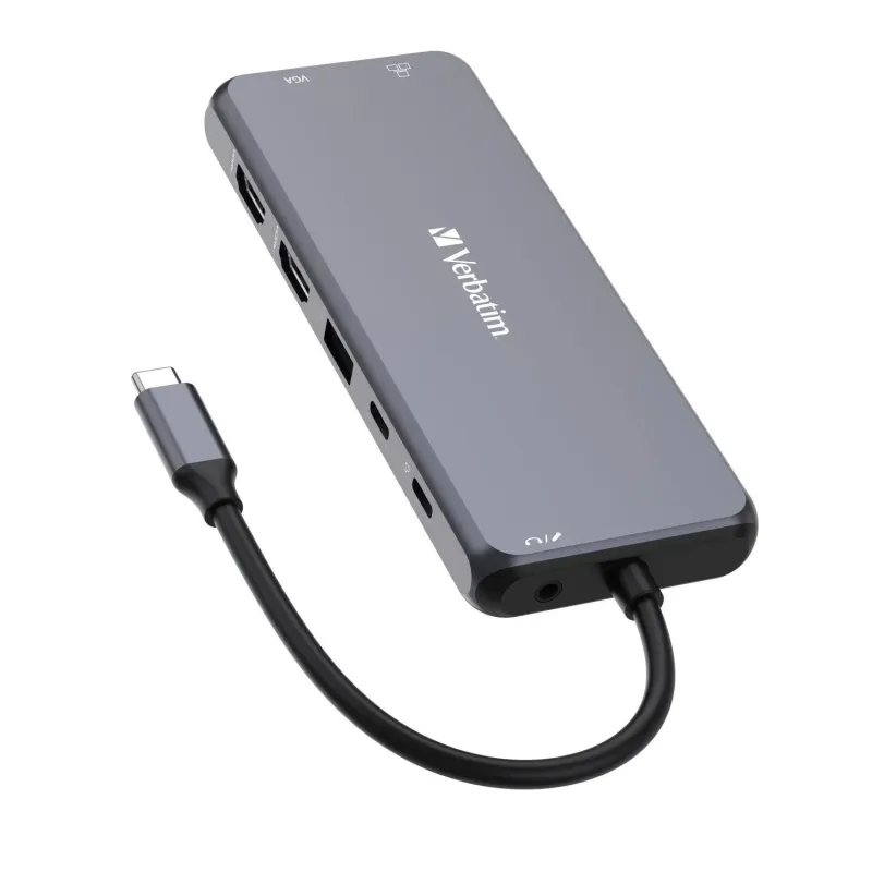 Hub USB Verbatim Multi Port CMH-14: 1x USB-C PD, 3xUSB-A 3.0, 1xUSB-C 3.0,