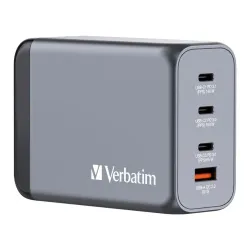 Ładowarka sieciowa Verbatim GaN GNC-240 3xUSB-C PD (140W+100W+65W) 1xUSB-A