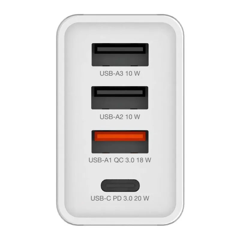 Ładowarka sieciowa Verbatim 1xUSB-C PD 20W 1xUSB-A QC 3.0 2xUSB-A 10W UE