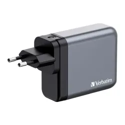 Ładowarka sieciowa Verbatim GaN GNC-140 3xUSB-C PD (2x140W+20W) 1xUSB-A QC