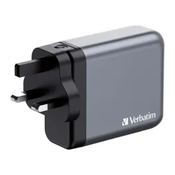 Ładowarka sieciowa Verbatim GaN GNC-140 3xUSB-C PD (2x140W+20W) 1xUSB-A QC