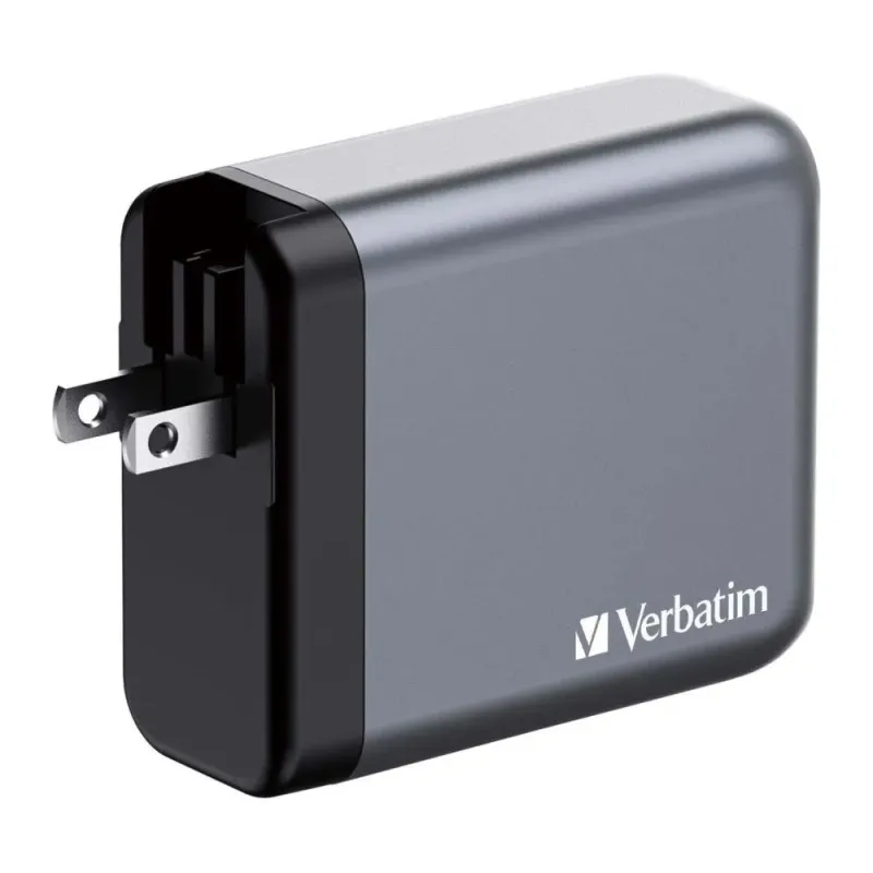 Ładowarka sieciowa Verbatim GaN GNC-140 3xUSB-C PD (2x140W+20W) 1xUSB-A QC