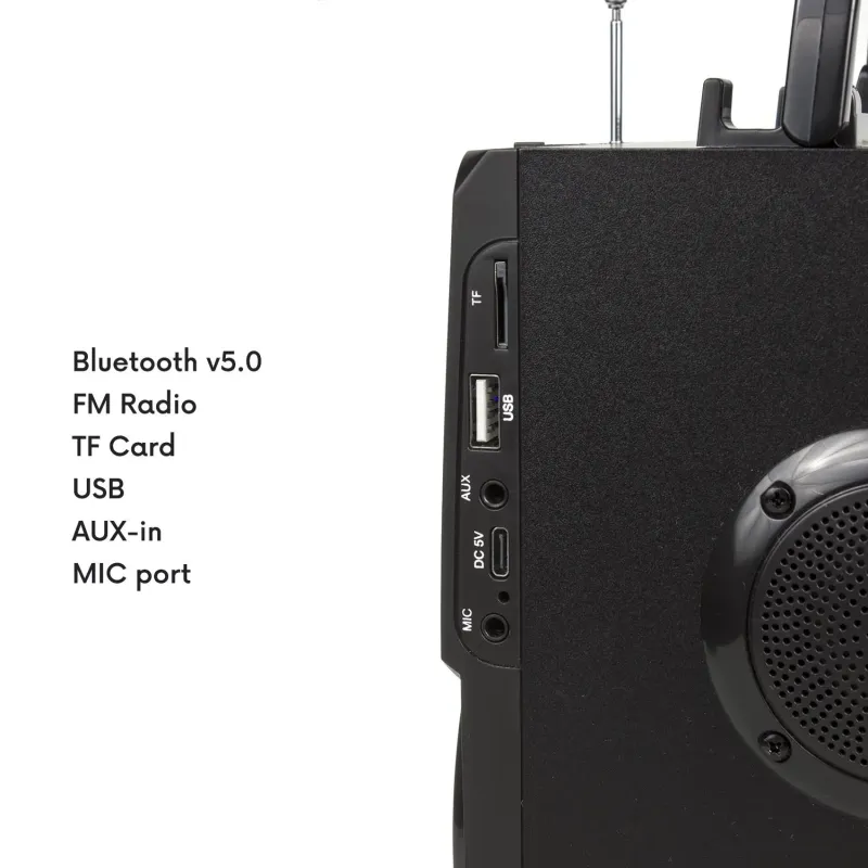 Głośnik przenośny bluetooth Audiocore AC730 radio FM, wejście kart SD/MMC,