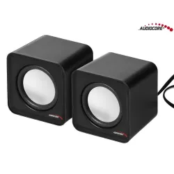 Głośniki Audiocore AC870B komputerowe 6W USB Silver&Black | PartsPC.pl