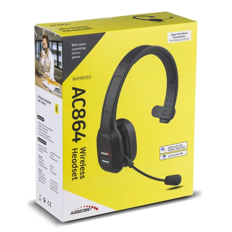 Słuchawki z mikrofonem Audiocore AC864 bluetooth call center