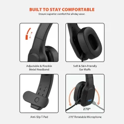 Słuchawki z mikrofonem Audiocore AC864 bluetooth call center
