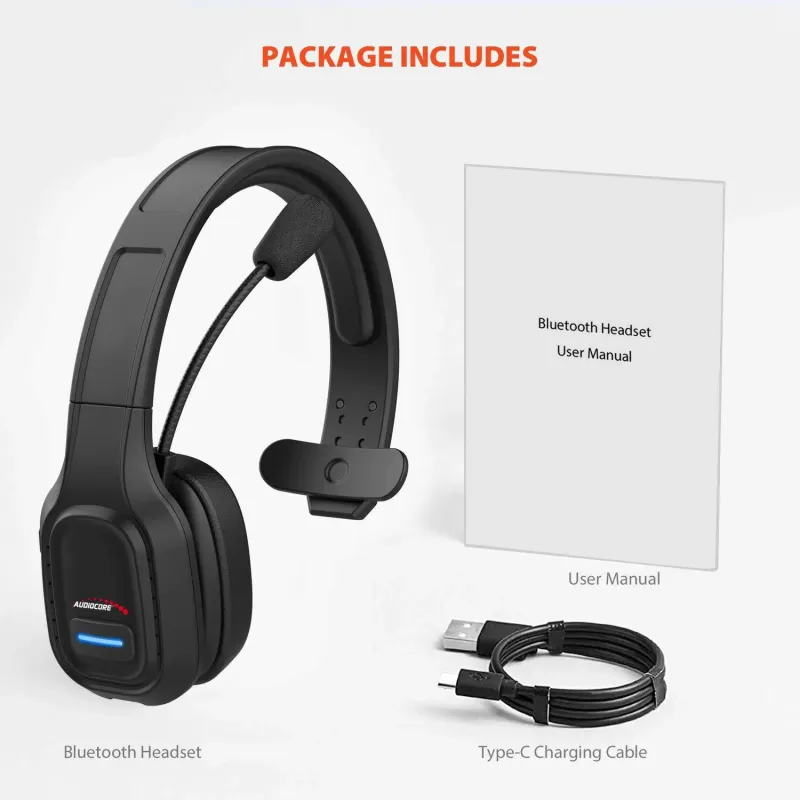 Słuchawki z mikrofonem Audiocore AC864 bluetooth call center