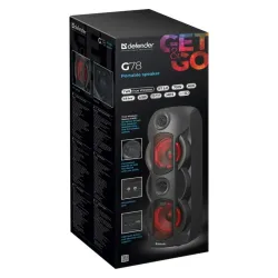 Głośnik Defender G78 Bluetooth 70W MP3/FM/SD/USB/AUX/TWS/LED KARAOKE czarny