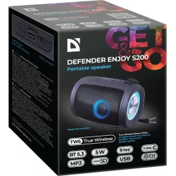 Głośnik Defender Enjoy S200 Bluetooth 5W BT/FM/TF/USB/AUX/TWS/LED