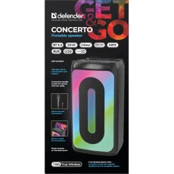 Głośnik Defender CONCERTO Bluetooth 20W MP3/FM/SD/USB/AUX/TWS/LED/MIC