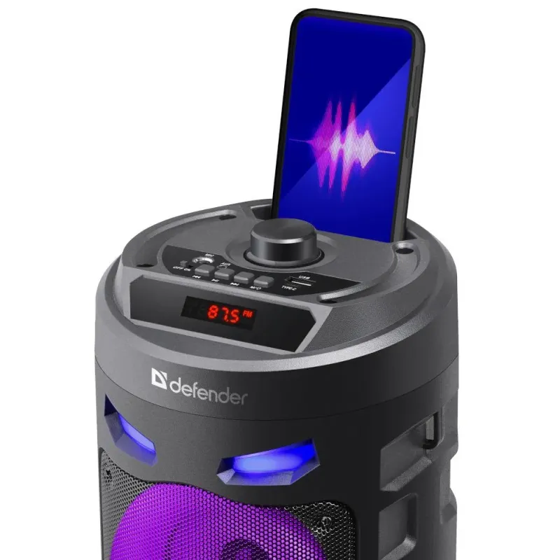 Głośnik Defender CRASHBOOM Bluetooth 16W MP3/FM/SD/USB/AUX/TWS/LED/MIC/LCD