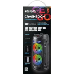 Głośnik Defender CRASHBOOM Bluetooth 16W MP3/FM/SD/USB/AUX/TWS/LED/MIC/LCD